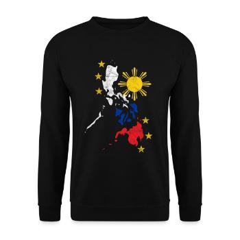 Philippines Filipino Flag Sun Pride I Gift - Unisex Sweatshirt - black - Front - Alina (178cm) & Michal (187cm)