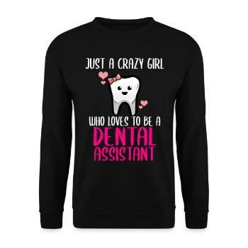 Dentist Dental Assistant Profession Practice I Gift - Unisex Sweatshirt - black - Front - Alina (178cm) & Michal (187cm)