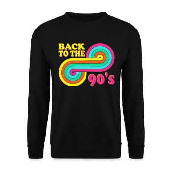 Cassette de fête à thème des années 90 des années 90 - Sweat-shirt Unisexe - noir - Devant - Alina (178cm) & Michal (187cm)