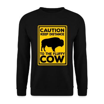 Bison Buffalo Water Buffalo National Park - Unisex Sweatshirt - black - Front - Alina (178cm) & Michal (187cm)