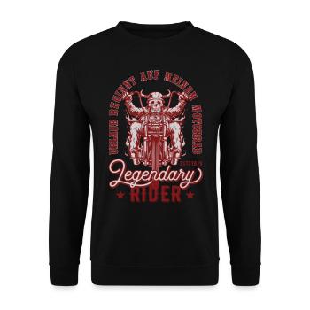 Les vacances des motards commencent sur ma moto - Sweat-shirt Unisexe - noir - Devant - Alina (178cm) & Michal (187cm)