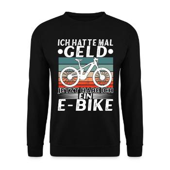 E Bike E MTB Elektrofrahrad - Unisex Pullover - Schwarz - Vorne - Alina (178cm) & Michal (187cm)