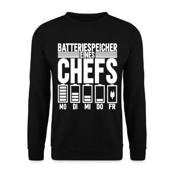 Abteilungsleiter Chef - Unisex Pullover - Schwarz - Vorne - Alina (178cm) & Michal (187cm)