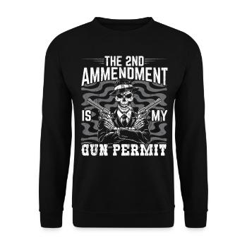 The 2nd Amendment is my gun permit - Unisex Sweatshirt - black - Front - Alina (178cm) & Michal (187cm)