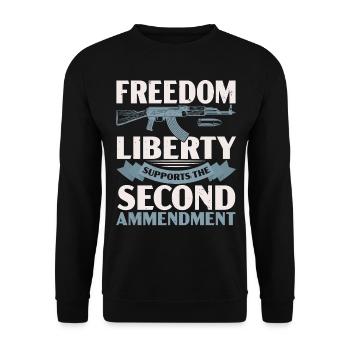 Freedom Liberty soutient la Deuxième Constitution - Sweat-shirt Unisexe - noir - Devant - Alina (178cm) & Michal (187cm)