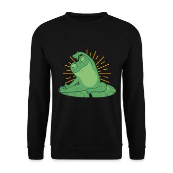 Frog Yoga - Unisex Sweatshirt - black - Front - Alina (178cm) & Michal (187cm)