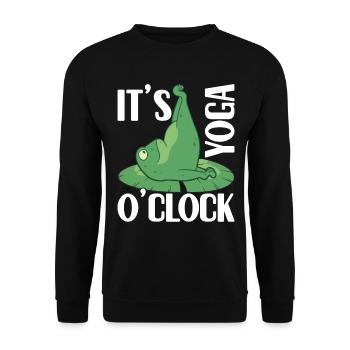 Frog Yoga - Unisex Sweatshirt - black - Front - Alina (178cm) & Michal (187cm)