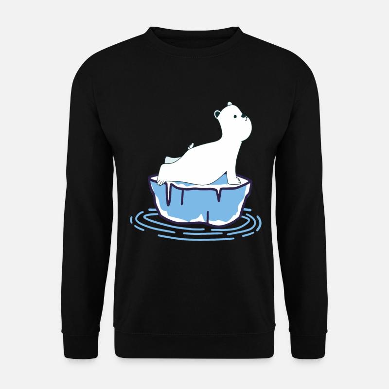 Yoga Polar Bear - Unisex Sweatshirt - black