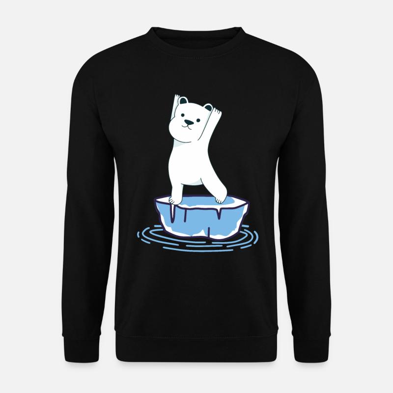 Yoga Polar Bear - Unisex Sweatshirt - black