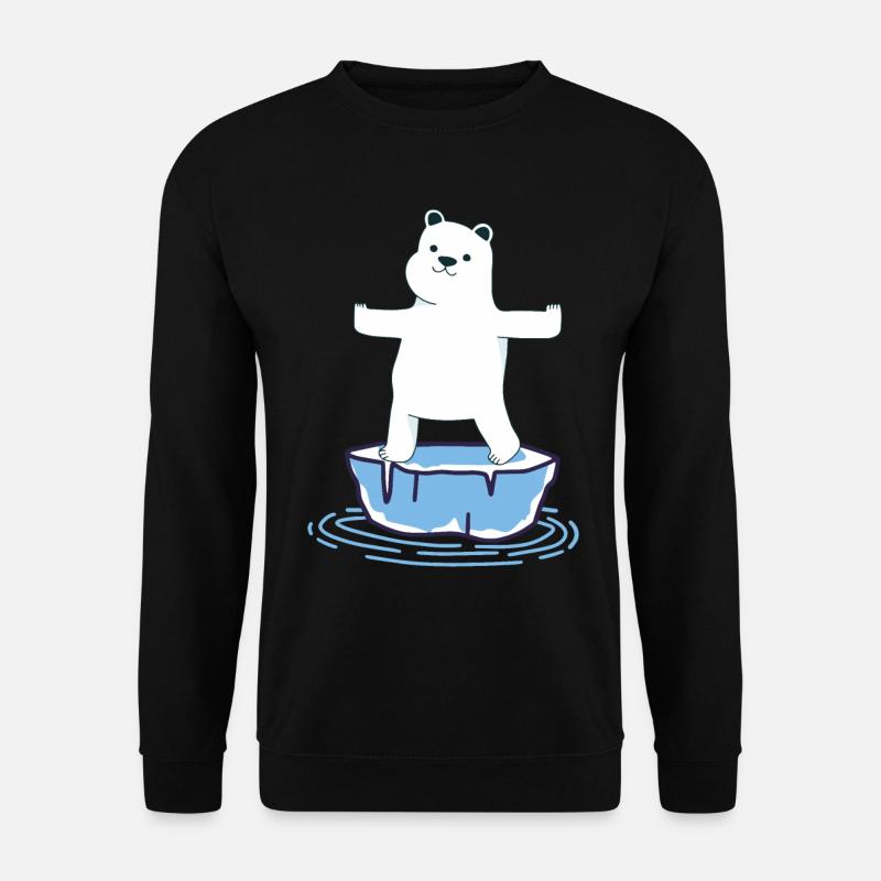 Yoga Polar Bear - Unisex Sweatshirt - black