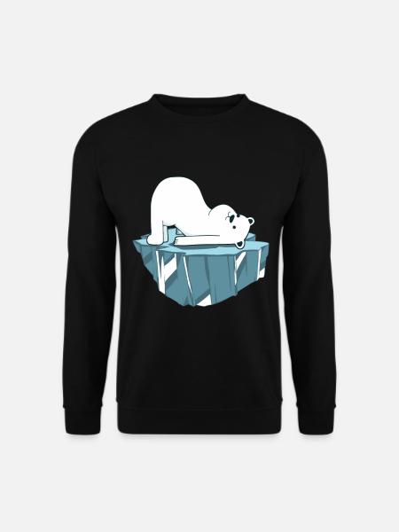 Yoga Polar Bear - Unisex Sweatshirt - black