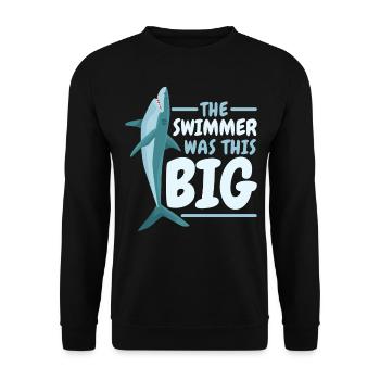 The swimmer was this great shark marine biology - Unisex Sweatshirt - black - Front - Alina (178cm) & Michal (187cm)