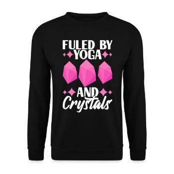 Yoga Yogi Relax - Unisex Sweatshirt - black - Front - Alina (178cm) & Michal (187cm)
