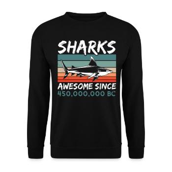 Amoureux des requins Biologie marine Animaux marins - Sweat-shirt Unisexe - noir - Devant - Alina (178cm) & Michal (187cm)
