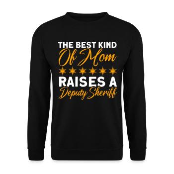 Maman Shérif Adjoint Maman Mère - Sweat-shirt Unisexe - noir - Devant - Alina (178cm) & Michal (187cm)