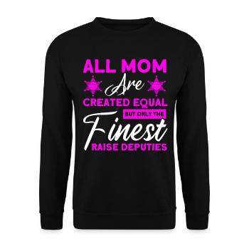 Shérif adjoint adjoint Mama Mother - Sweat-shirt Unisexe - noir - Devant - Alina (178cm) & Michal (187cm)