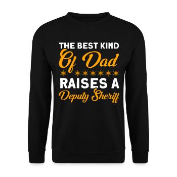 Papa Assistant Sheriff Papa Father - Unisex Sweatshirt - black - Front - Alina (178cm) & Michal (187cm)