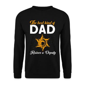Papa Assistant Sheriff Papa Father - Unisex Sweatshirt - black - Front - Alina (178cm) & Michal (187cm)