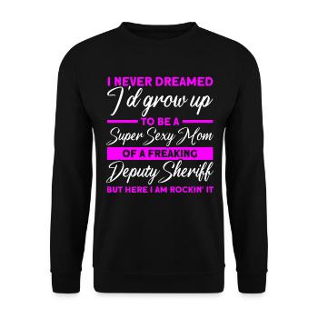Mama Assistant Sheriff Mama Mother - Unisex Sweatshirt - black - Front - Alina (178cm) & Michal (187cm)