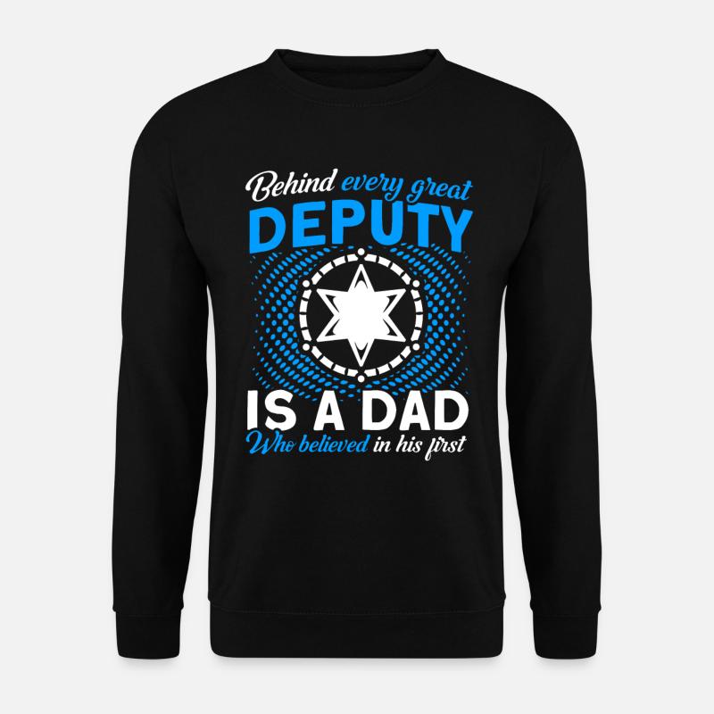 Papa Assistant Sheriff Papa Father - Unisex Sweatshirt - black