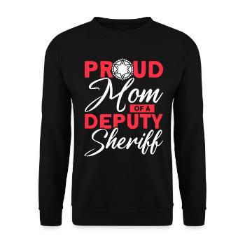 Proud Mama Assistant Sheriff Mama Mother - Unisex Sweatshirt - black - Front - Alina (178cm) & Michal (187cm)