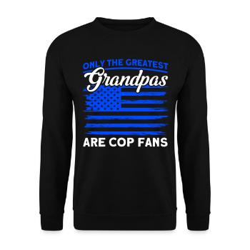 Amerikanisch Polizei Polizei Großvater - Unisex Pullover - Schwarz - Vorne - Alina (178cm) & Michal (187cm)