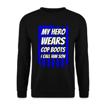 Amerikanisch Polizei Polizei Großvater - Unisex Pullover - Schwarz - Vorne - Alina (178cm) & Michal (187cm)