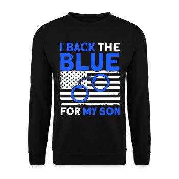 Amerikanisch Polizist Polizei Polizei Großvater - Unisex Pullover - Schwarz - Vorne - Alina (178cm) & Michal (187cm)