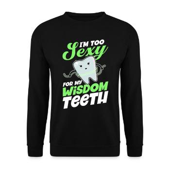 Wisdom Teeth Wisdom Tooth Patient Dentist - Unisex Sweatshirt - black - Front - Alina (178cm) & Michal (187cm)