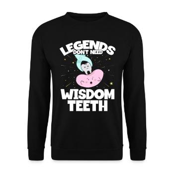 Wisdom Teeth Wisdom Tooth Patient Dentist - Unisex Sweatshirt - black - Front - Alina (178cm) & Michal (187cm)