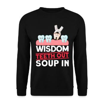 Wisdom Teeth Wisdom Tooth Patient Dentist - Unisex Sweatshirt - black - Front - Alina (178cm) & Michal (187cm)
