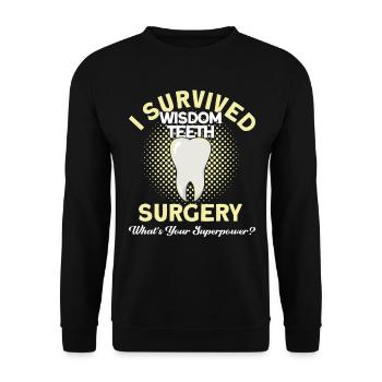 Wisdom Teeth Wisdom Tooth Patient Dentist - Unisex Sweatshirt - black - Front - Alina (178cm) & Michal (187cm)