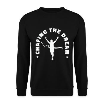 Jogger Läufer Marathon Joggen Langlauf - Unisex Pullover - Schwarz - Vorne - Alina (178cm) & Michal (187cm)