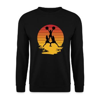 Cheerleading Cheerleader Gift - Unisex Sweatshirt - black - Front - Alina (178cm) & Michal (187cm)