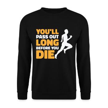 Jogger Runner Marathon Jogging Ski de fond - Sweat-shirt Unisexe - noir - Devant - Alina (178cm) & Michal (187cm)
