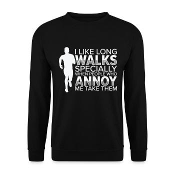 Jogger Runner Marathon Jogging Ski de fond - Sweat-shirt Unisexe - noir - Devant - Alina (178cm) & Michal (187cm)