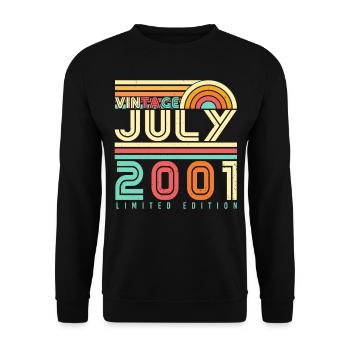 Tolle Geschenkidee Für Juli 2001 - Unisex Pullover - Schwarz - Vorne - Alina (178cm) & Michal (187cm)