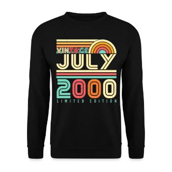 Tolle Geschenkidee Für Juli 2000 - Unisex Pullover - Schwarz - Vorne - Alina (178cm) & Michal (187cm)