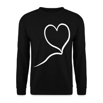 Cœur blanc dans la conception de ballons - Sweat-shirt Unisexe - noir - Devant - Alina (178cm) & Michal (187cm)