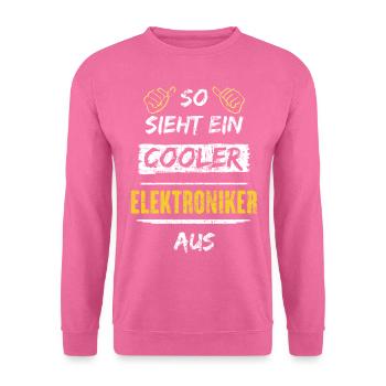 So Sieht Ein Cooler Elektroniker Aus Arbeitsshirt - Unisex Pullover - Pink - Vorne