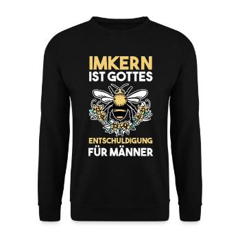 Biene Bienen Imkerei Honig Imker - Unisex Pullover - Schwarz - Vorne - Alina (178cm) & Michal (187cm)