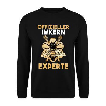 Biene Bienen Imkerei Honig Imker - Unisex Pullover - Schwarz - Vorne - Alina (178cm) & Michal (187cm)