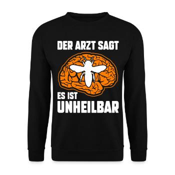 Biene Bienen Imkerei Honig Imker - Unisex Pullover - Schwarz - Vorne - Alina (178cm) & Michal (187cm)