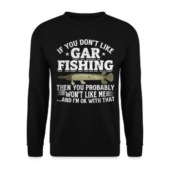 Si vous n’aimez pas être à Gar Fishing, vous allez - Sweat-shirt Unisexe - noir - Devant - Alina (178cm) & Michal (187cm)