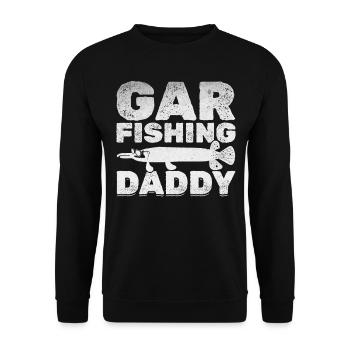 Garfishing Daddy Gar Fishing Daddy Garfish Fishing - Unisex Sweatshirt - black - Front - Alina (178cm) & Michal (187cm)