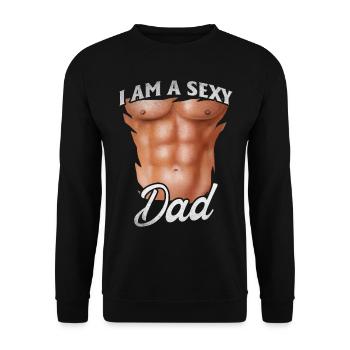Sexy Daddy Father's Day Ideas I'm a Sexy Dad - Unisex Sweatshirt - black - Front - Alina (178cm) & Michal (187cm)