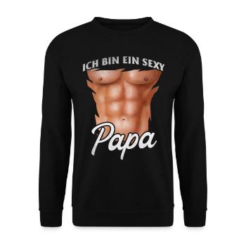 Je suis un papa sexy - Sweat-shirt Unisexe - noir - Devant - Alina (178cm) & Michal (187cm)