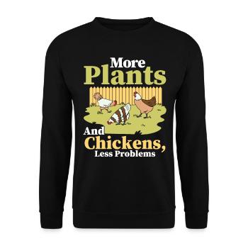 Gardening Gardener Chicken Farmer Chicken Feeder - Unisex Sweatshirt - black - Front - Alina (178cm) & Michal (187cm)