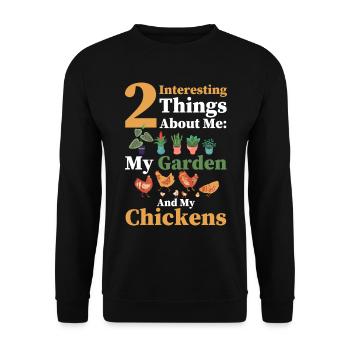 Gardening Gardener Chicken Farmer Chicken Feeder - Unisex Sweatshirt - black - Front - Alina (178cm) & Michal (187cm)