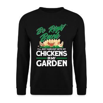 Gardening Gardener Chicken Farmer Chicken Feeder - Unisex Sweatshirt - black - Front - Alina (178cm) & Michal (187cm)